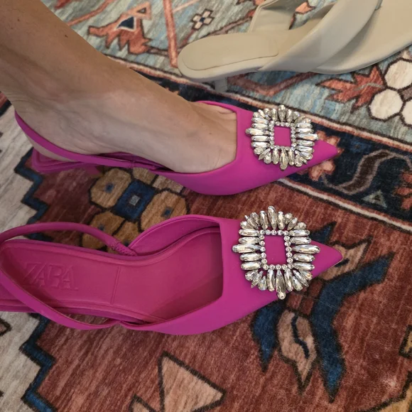 2 Pairs Zara Fuchsia And Gray H&M SHOES SIZE 7 - Picture 8 of 8